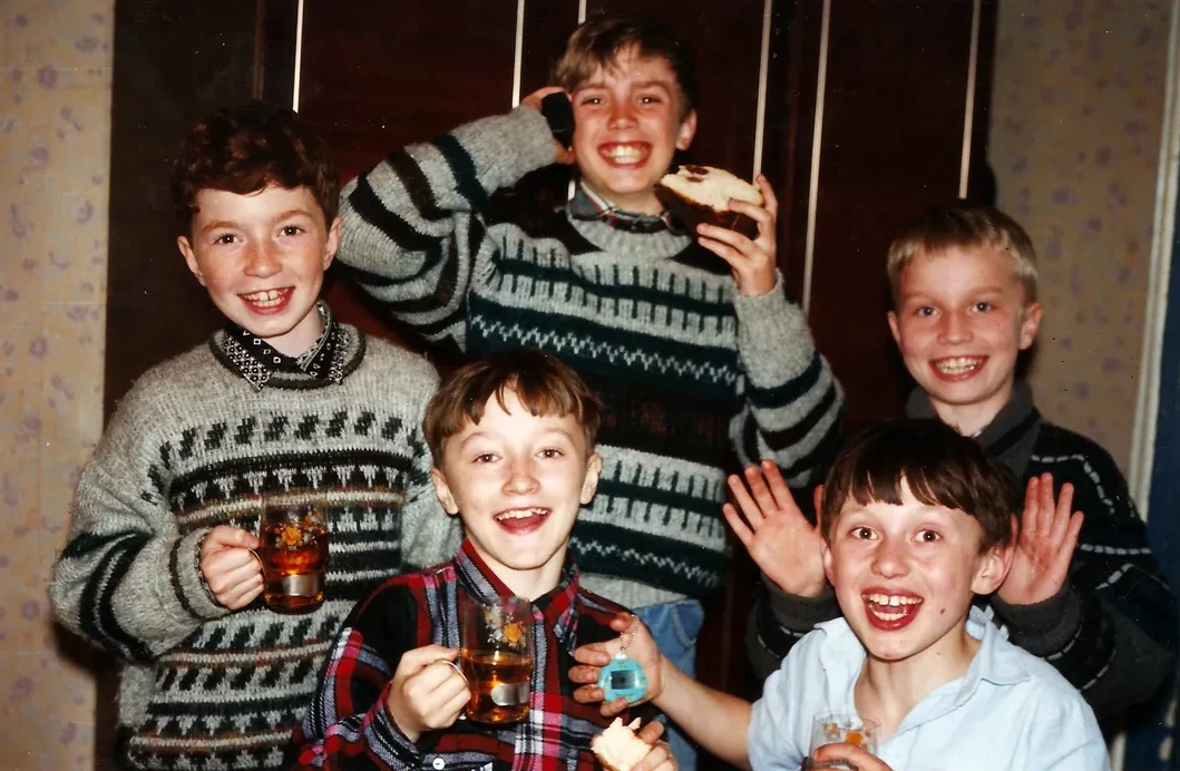 Vova at a friend's birthday party in 4th grade