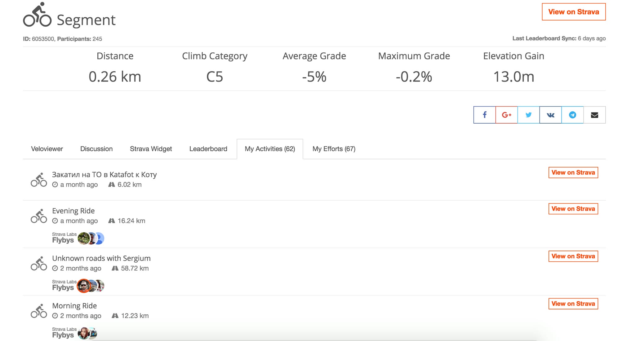 Segment Leaderboard Analysis
