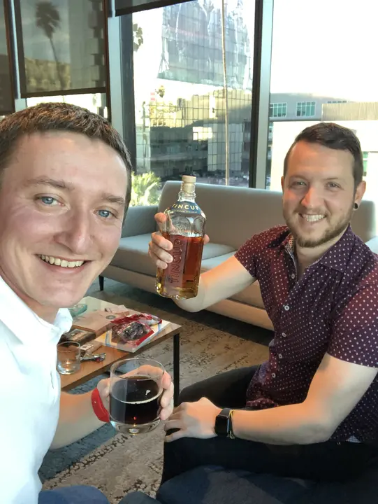 Last day whiskey treat in the office