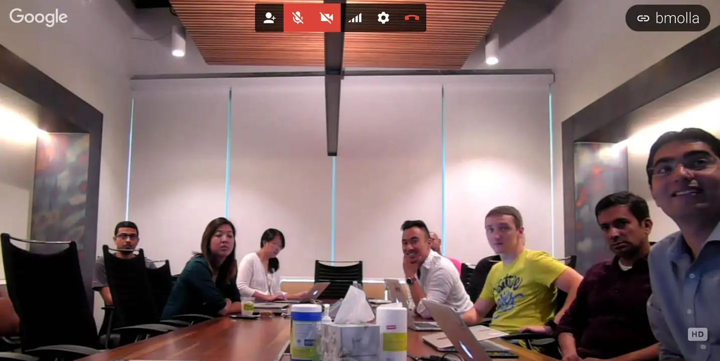 Vova at a meeting with the MB team